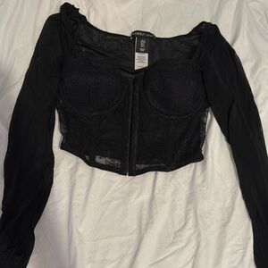 Black Corset crop top